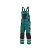 CANIS Radne pantalone na tregere Luxy Bright/ zelena/crna