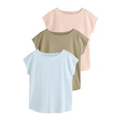 Next Majica svetlo modra/oliva/rosé