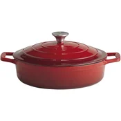 APS 5 Stars pekač s pokrovom, ovalen, 70 mm, premer: 280 mm, rdeč