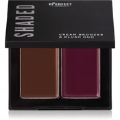 BPerfect Shaded Cream Bronzer & Blush Duo bronzer in rdečilo odtenek 05 Deep