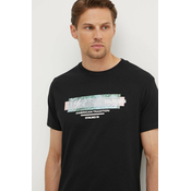 Pamučna majica Guess za muškarce, boja: crna, s tiskom, M4YI03 I3Z14
