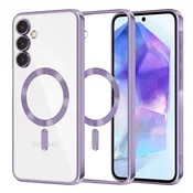 Ovitek Techsuit Luxury Crystal MagSafe za Samsung Galaxy A55 - svetlo vijoličen