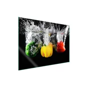 shumee Steklena zaščita za kuhalno ploščo 70x52 Paprika