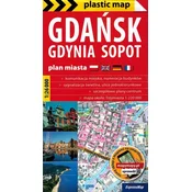 shumee Tromesto. Gdansk, Gdynia, Sopot 1:26.000. Laminiran zemljevid/načrt mesta. Izdaja 2025. ExpressMap