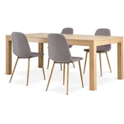 KORSKRO D200 sto hrast + 4 JONSTRUP stolice siva/hrast