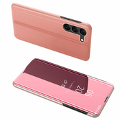 Etui/ovitek s prednjim steklom za  Samsung S23 5G, Rose Gold