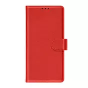 AVIZAR Denarnica etui za Xiaomi 15T Pro magnetni s stojalom za video, Rdeča, (5000189699)