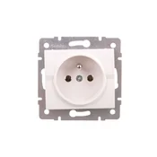 shumee Logi enojna vtičnica 2P+Z vijačna 16A 250V bela 25090