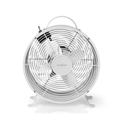 Nedis FNCL10WT20 - Stolni ventilator RETRO 20W/230V bijeli o25 cm