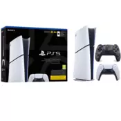 Igralna konzola PlayStation 5 Slim Digital, 825GB + dodaten kontroler (voj. siv)