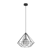 EGLO Viseca lampa VERNHAM E27 44,5 cm crna/dimljena 43481