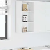 vidaXL Viseča omarica Riga Bela 40 x 29,5 x 80 cm Konstruiran les