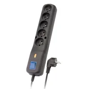 slomart LESTAR Napajalni razdelilec LV 530W, 1.5 m, 230V, notranji, črn