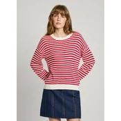 Pepe Jeans za ženske. PL702278 Pulover Poppu rdeča (S), Priložnostno, Viskoza