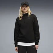 PUMA Essentials Elevated Standard Half-Zip Sweatshirt Women, Clothing, Black, XL