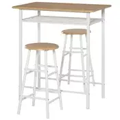 Homestar Set barske mize 3-delni 80x50x90 cm bela
