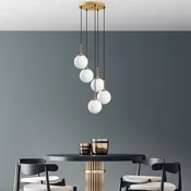 Opviq Luster Orbital-15-14017, 40x40x115cm, IP20, Zlatno-bele boje