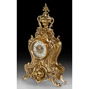 Casa Padrino luxury baroque table clock gold 26 x H. 47 cm - Handmade bronze clock baroque style - Baroque desk clock - Baroque desk decoration - Baroque decorative accessories