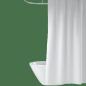 Priresa Kopalniška zavesa WHITE 180x200 cm + 12 kosov plastični obroči