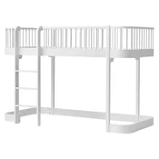 oliver furniture® nadstropna postelja original low loft bed 90x200 white