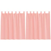Vidaxl Voile zavese z zankami 2 kosa roza 140x140 cm