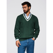 Ombre Knitted monochrome mens viscose cardigan - navy blue