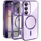 GS Ovitek za Samsung Galaxy S23 Plus, Electro MagSafe, vijoličen + zaščitno steklo za zaslon