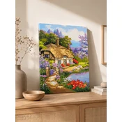 shumee Slikanje po številkah z okvirjem Slike za slikanje - Podeželska hiša 40x50 cm