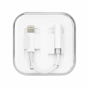 OEM AUX-Lightning adapter (moški) na 3,5-mm jack (ženski) BOX, bel