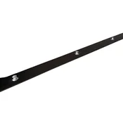 Valoviti trak za zavese z držalom na vsakih 107 mm, 1 meter, črne barve