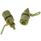 CABLETECH Banana vtičnica kovinska pozlačena črna, (20811905)