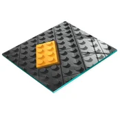 shumee Kuhinjska večnamenska dekorativna tabla iz kaljenega stekla Lego kocke 60x52 cm