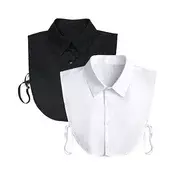 TopCollar, ženski ovratnik v obliki srajce (črn in bel)