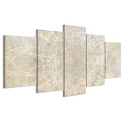 shumee Slika na italijanskem platnu 100 x 50 cm pentaptih - hindujsko-boho slog - ozadja in vzorci Slika na italijanskem platnu 200 x 100 cm pentaptih - hindujsko-boho slog - ozadja in vzorci