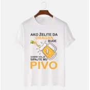 MAFIMI Muška majica Ako želite da bude dobre volje, Bela