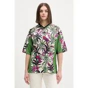 ADIDAS SPORTSWEAR Funkcionalna majica ADIDAS x FARM RIO PREMIUM  svetlo bež / svetlo zelena / fuksija / črna