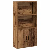 Vidaxl Knjižna omara starinski les 60x24x120 cm inženirski les