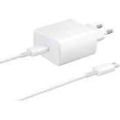 EP-TA845EWE + EP-DW767JWE Samsung Brzi punjač 45W Putni punjač Bijeli (OOB Bulk)