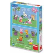 Dino - Puzzle Pujsa Pepa in kamarti 2x48 - 40 - 99 kosov