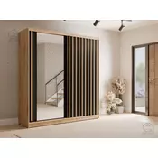 Garderobna omara z drsnimi vrati Aluna 11 - 200 cm - artisan hrast