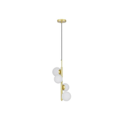 Cordel Pendant Brass 4X20W G9 White Lampshade