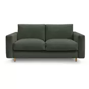 Zelena sedežna garnitura za spanje/raztegljiva 220 cm Cocoone – Bobochic Paris