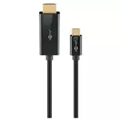 Goobay USB-C (M) na HDMI (M) 4K 60Hz 18 Gbit/s 2m črn kabel