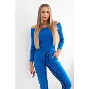 Purple-blue double stripe set