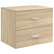 vidaXL Kopalniška omarica na steni Sonoma hrast 62,5 x 44,5 x 50 cm