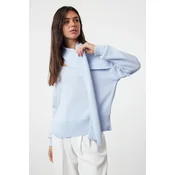 Trendyol Blue Scarf Knitwear Sweater