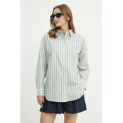Pamucna košulja Lauren Ralph Lauren za žene, relaxed, s klasicnim ovratnikom, 200933082