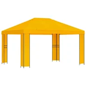Vidaxl Paviljon 4 x 3 m Rumena Poliester in jeklo 190 gsm
