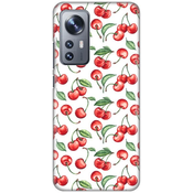 Ovitek Print za Xiaomi Redmi 12 My Print Cover, Cherry Pattern, rdeča in bela