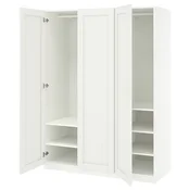 PAX/GULLABERG Garderobni sestav, bela/bela, 150x60x201 cm